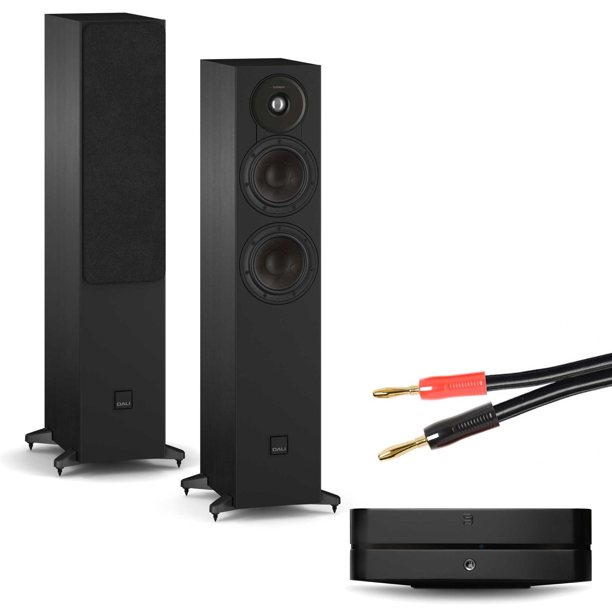 Bluesound Powernode (N331) Black with Dali SONIK 5 Black Ash