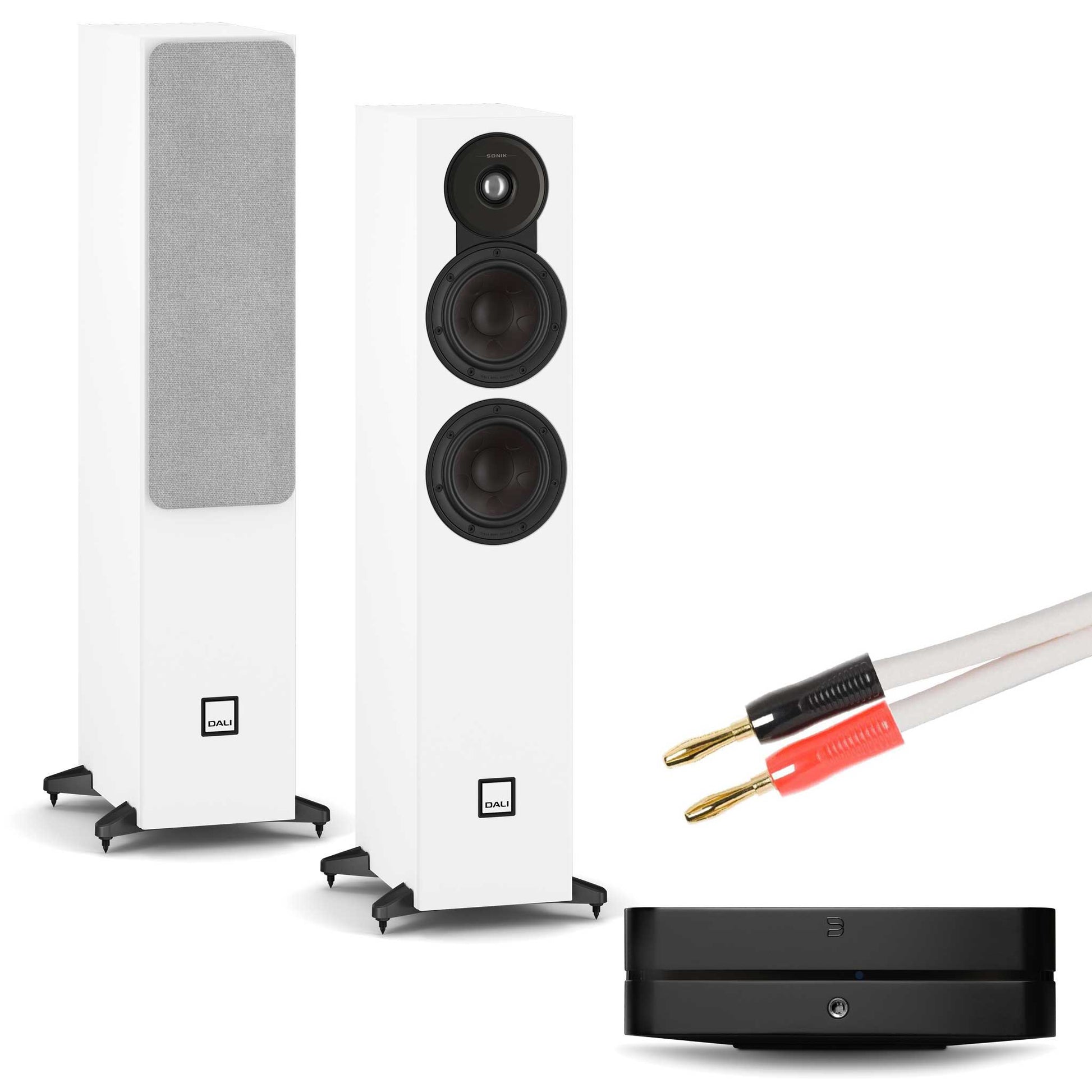 Bluesound Powernode (N331) Black with Dali SONIK 5 White