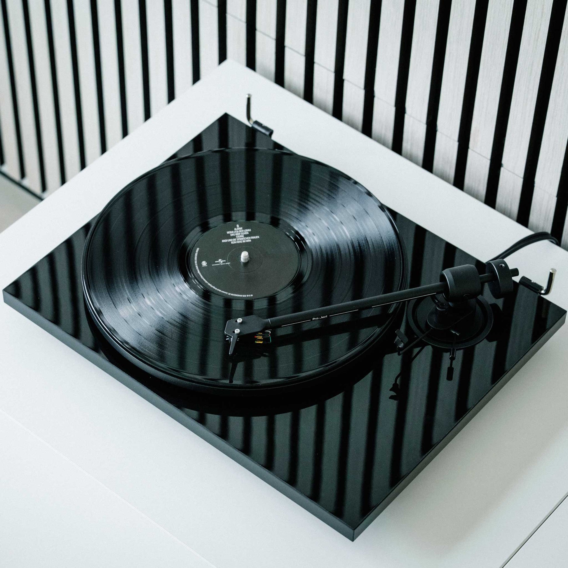Pro-Ject E1.2 Turntable Black Top View