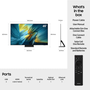 Samsung QE65S95F 65" OLED 4K Smart TV Dimensions