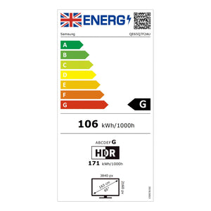 Samsung QE75Q7F2 Energy Label