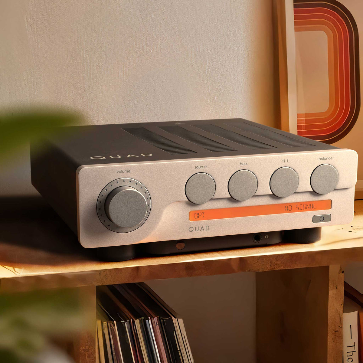 Quad 3 Integrated Amplifier Silver On Shelf