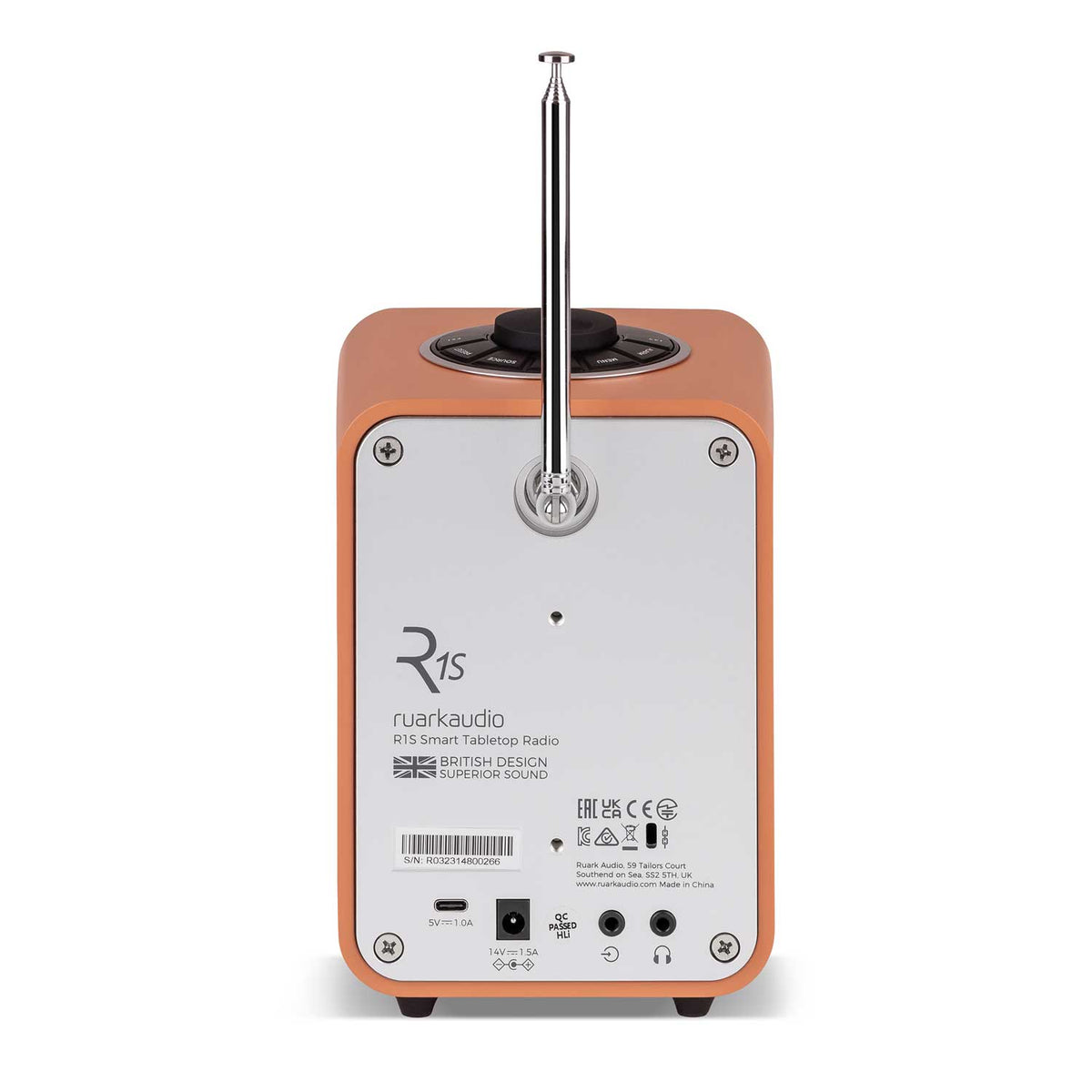 Ruark Audio R1S Smart Radio Terracotta Rear View