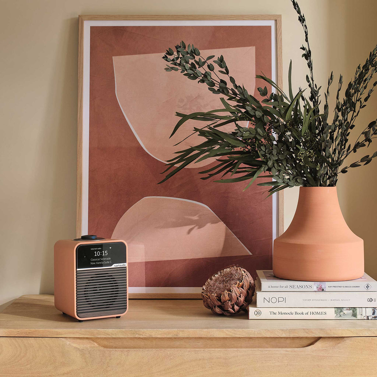 Ruark Audio R1S Smart Radio Terracotta Room Setting