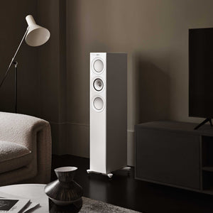 KEF R5 Meta White Gloss Room Setting