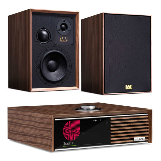 Ruark R610 Walnut & Wharfedale Super Denton Speaker Walnut
