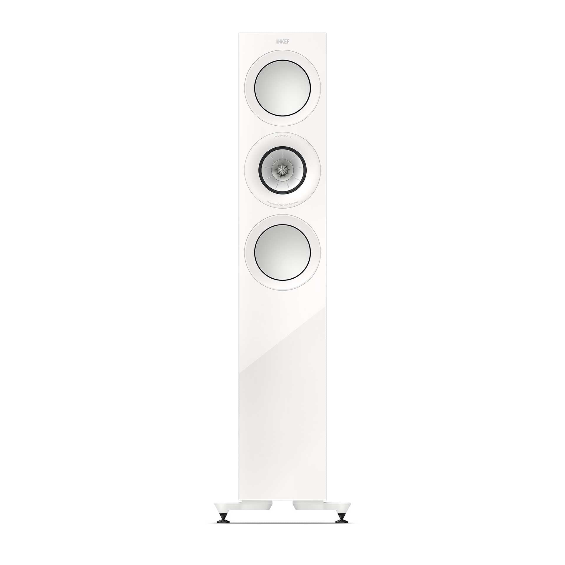 KEF R7 Meta White Gloss Front View
