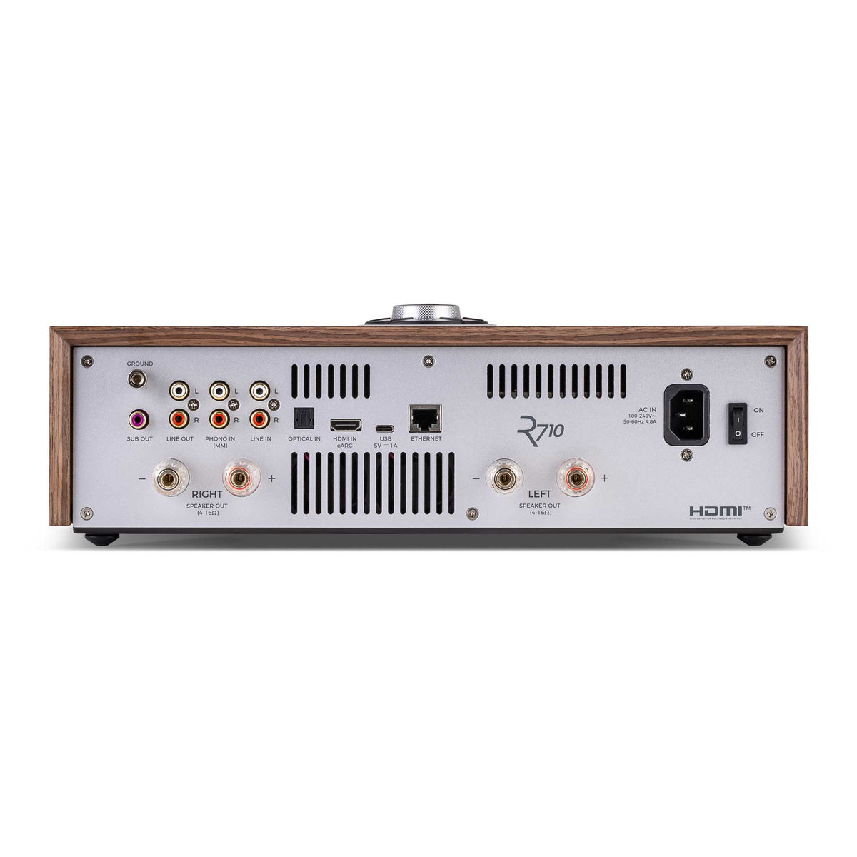 Ruark Audio R710 Fused Walnut Rear View