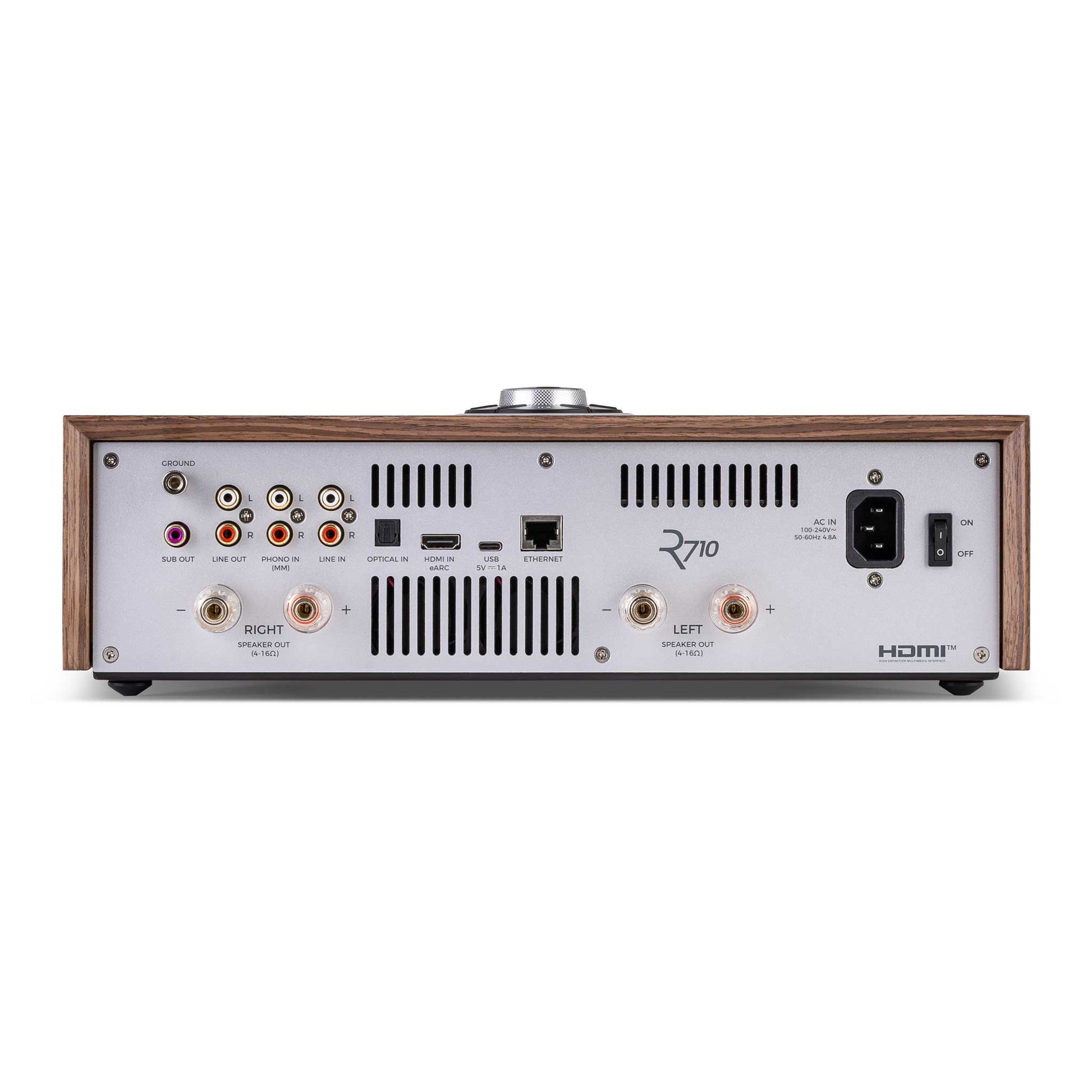 Ruark Audio R710 Fused Walnut Rear View