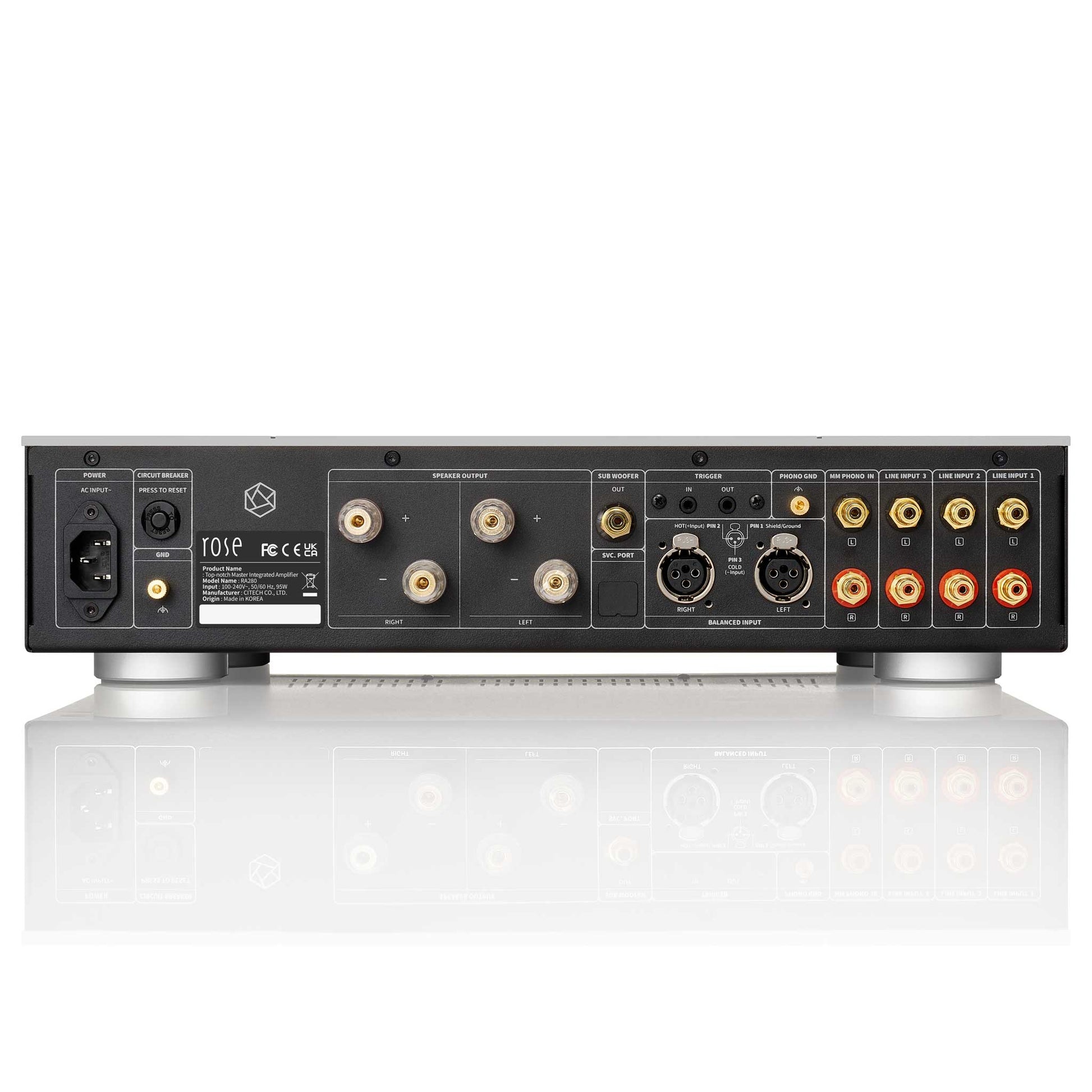 HiFi Rose RA280 Rear Panel