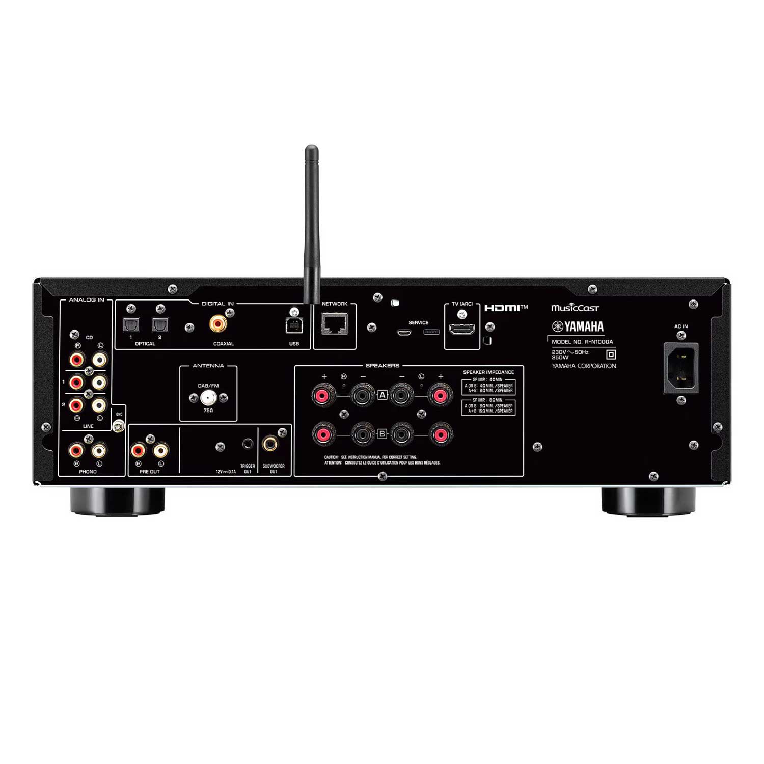 Yamaha R-N1000A Black Rear View