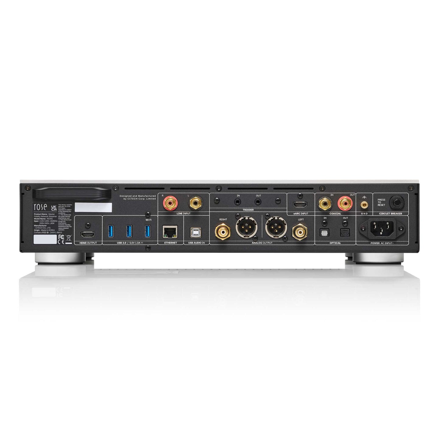 HiFi Rose RS451 Rear View