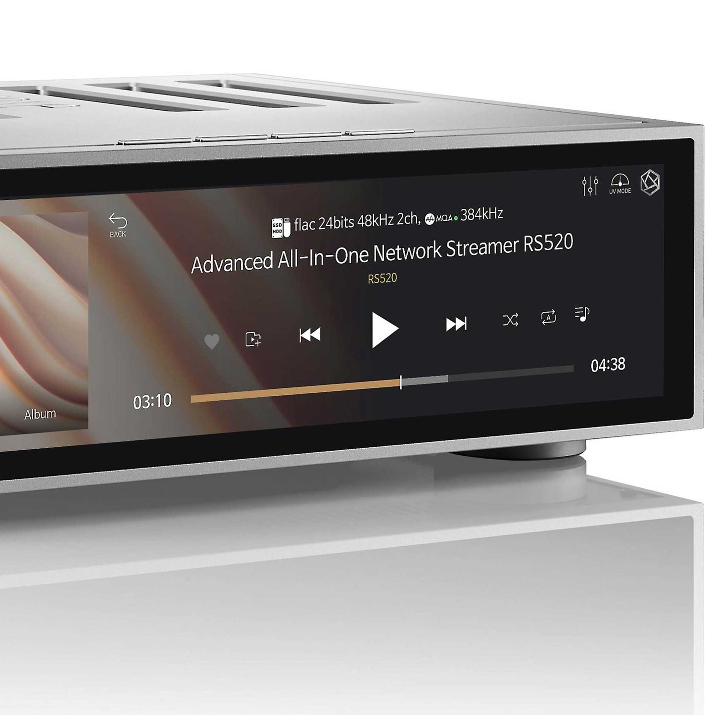 HiFi Rose RS520 Silver Screen Detail