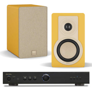 Rotel A8 Black with Dali Kupid Golden Yellow