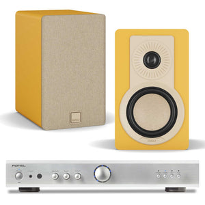 Rotel A8 Silver with Dali Kupid Golden Yellow
