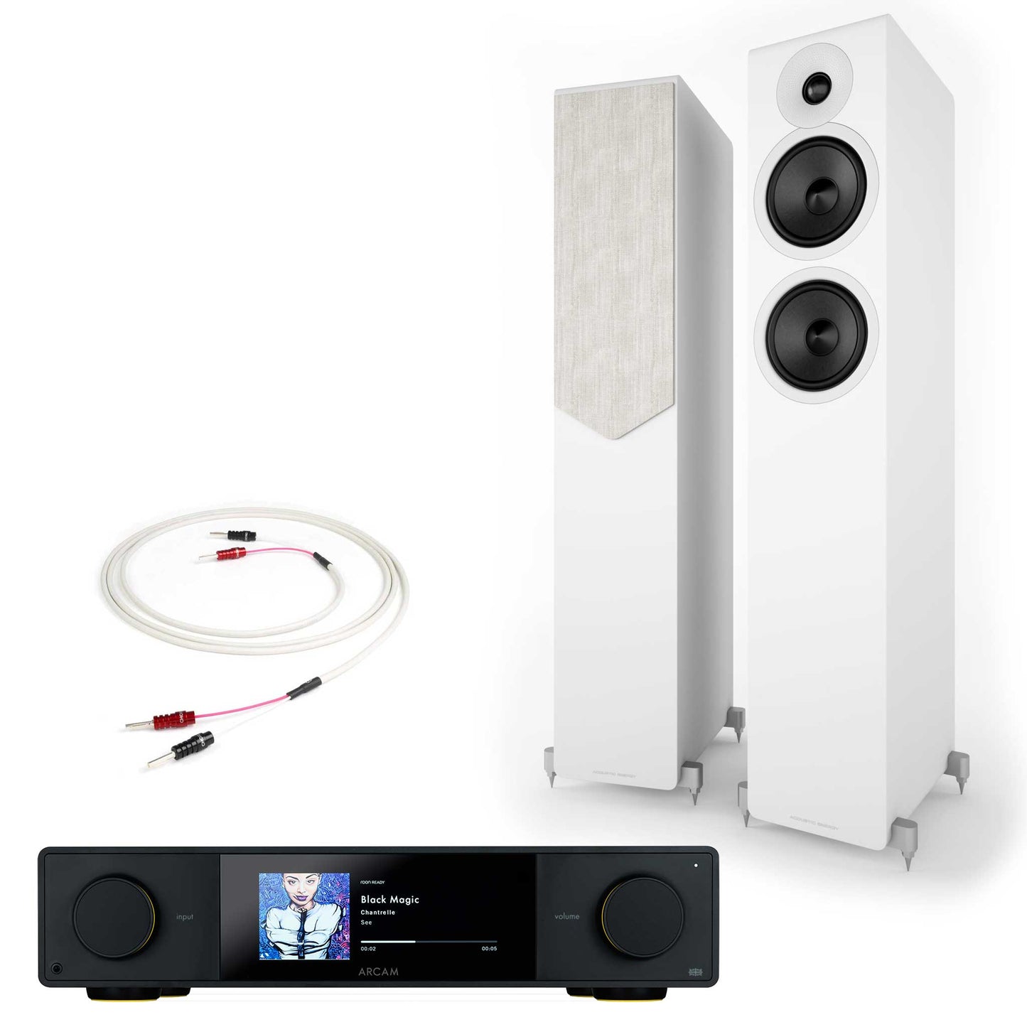 Arcam SA35 with  Acoustic Energy AE309² Matte White