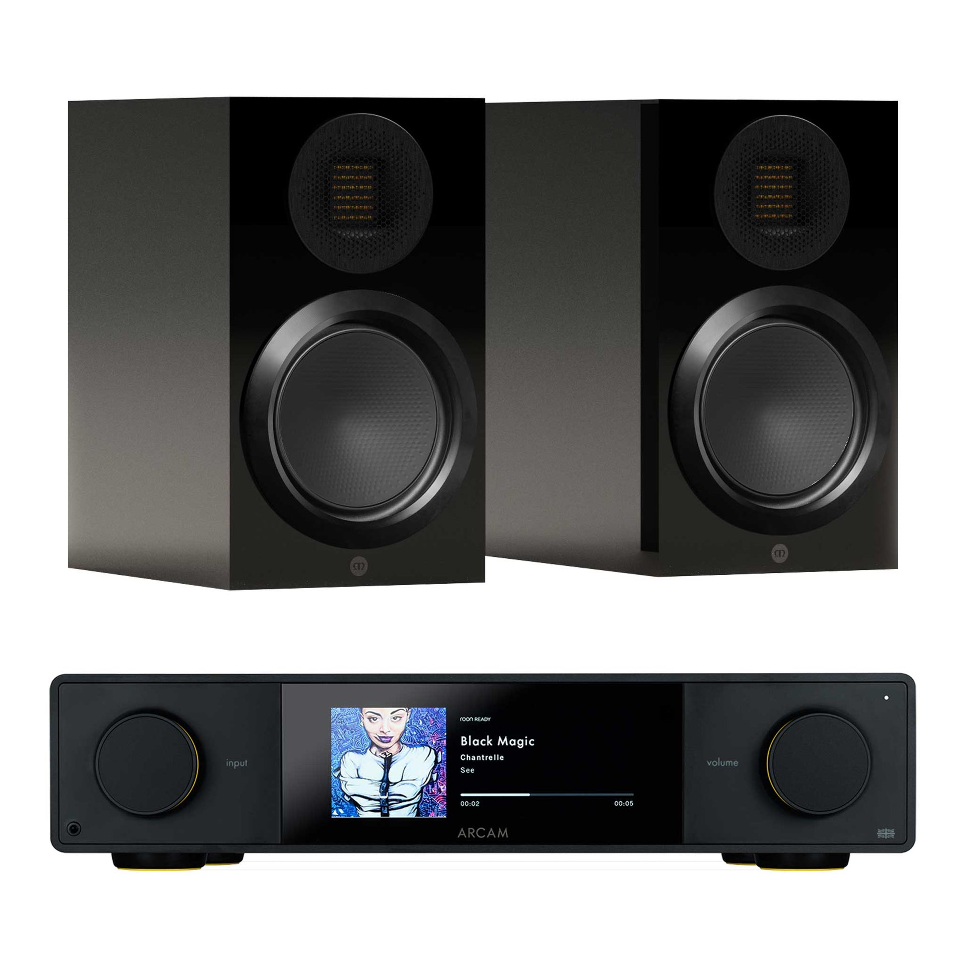 Arcam SA35 with Monitor Audio Gold 50 6G Gloss Black