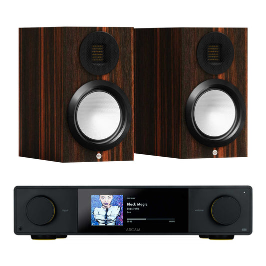 Arcam SA35 with Monitor Audio Gold 50 6G Macassar