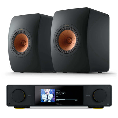 Arcam SA35 with KEF LS50 Meta Carbon Black