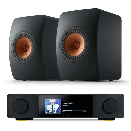 Arcam SA35 with KEF LS50 Meta Carbon Black