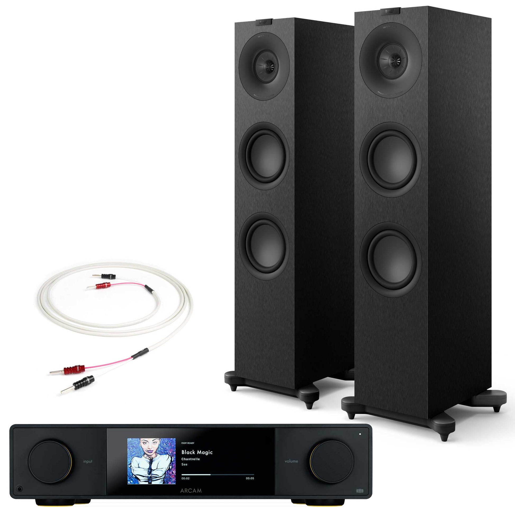 Arcam SA35 with KEF Q7 Meta Satin Black