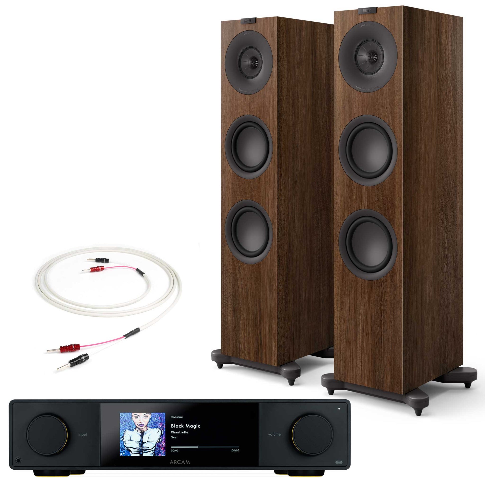 Arcam SA35 with KEF Q7 Meta Walnut