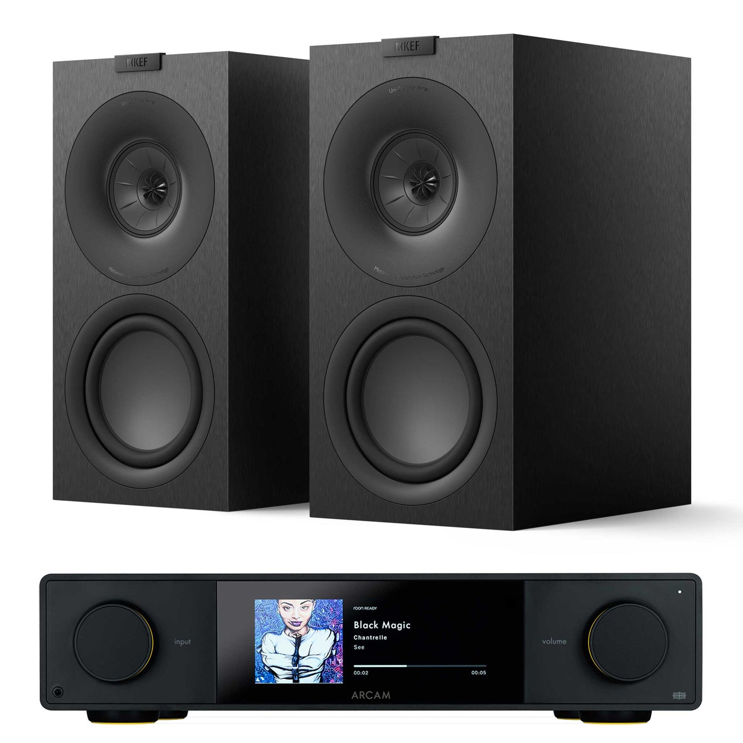 Arcam SA35 with KEF Q Concerto Satin Black