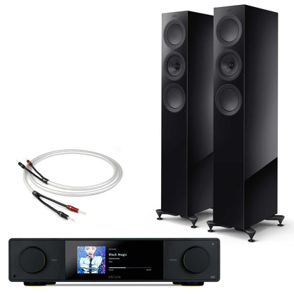 Arcam SA35 with KEF R5 Meta Black Gloss