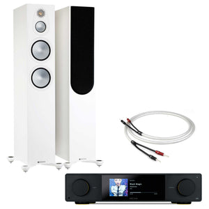 Arcam SA35 with Monitor Audio Silver 300 7G Satin White