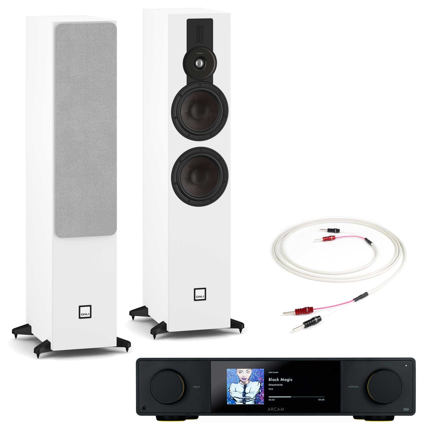 Arcam SA35 with Dali SONIK 7 White