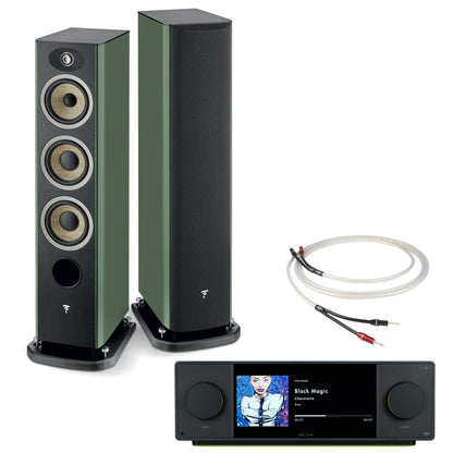 Arcam SA45 with Focal Aria Evo X N°2 Moss Green High Gloss