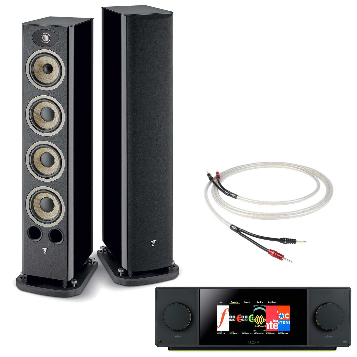 Arcam SA45 with Focal Aria Evo X N°3 Black High Gloss