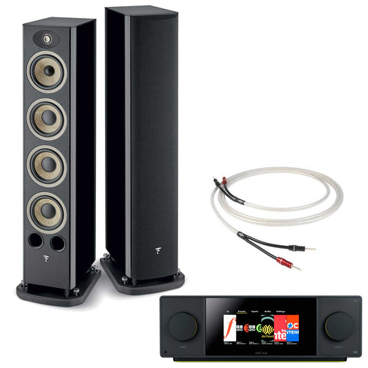 Arcam SA45 with Focal Aria Evo X N°3 Black High Gloss
