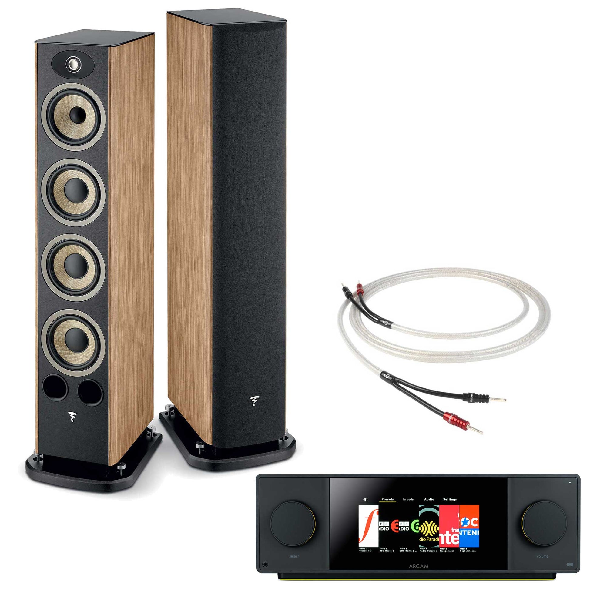 Arcam SA45 with Focal Aria Evo X N°3 Prime Walnut