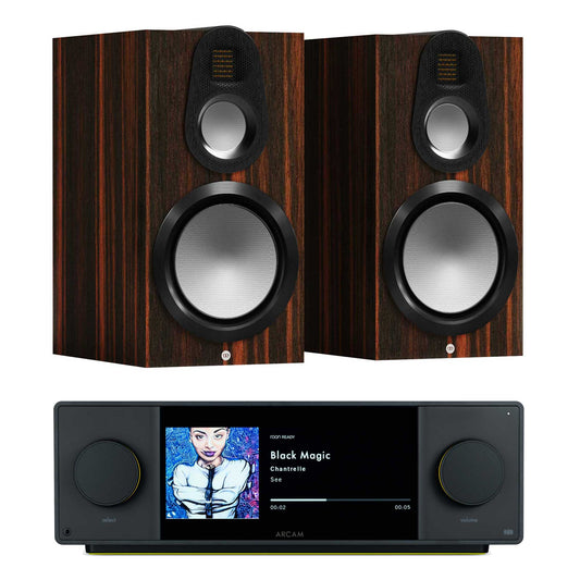Arcam SA45 with Monitor Audio Gold 100 6G Macassar