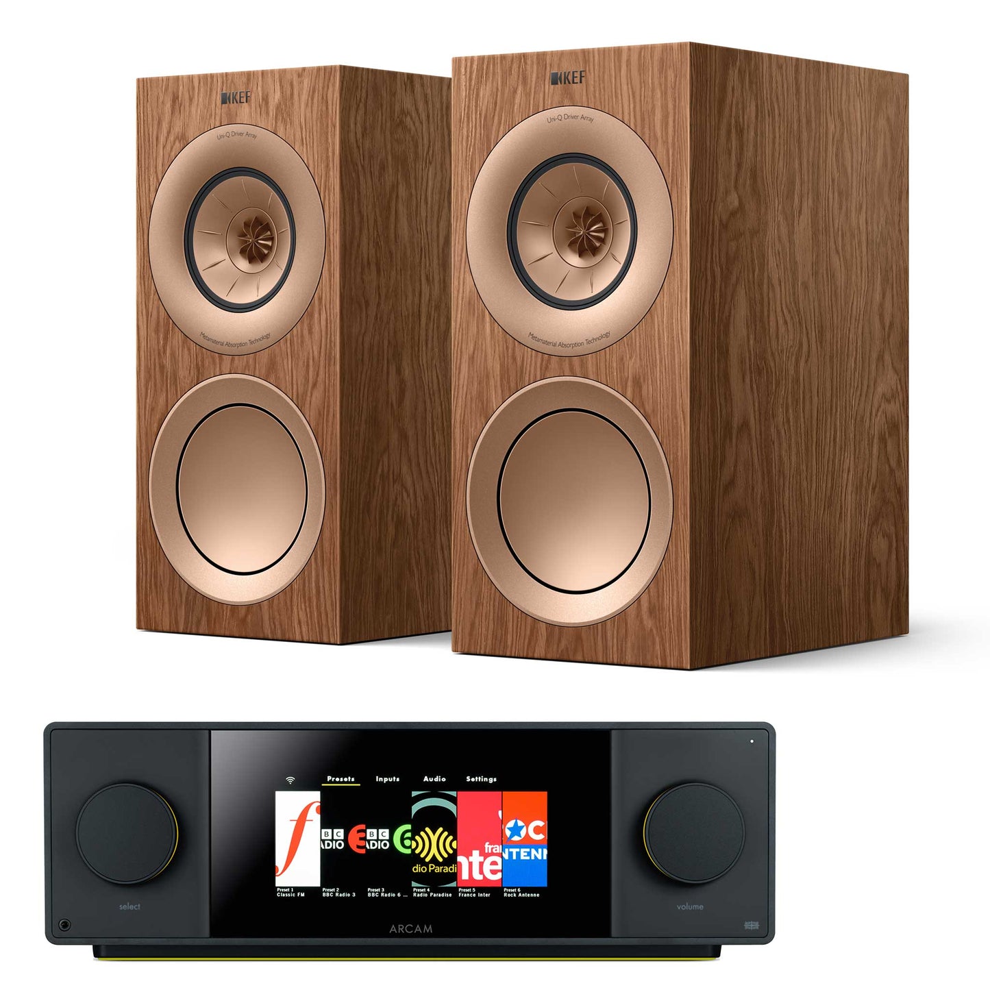 Arcam SA45 with KEF R3 Meta Walnut