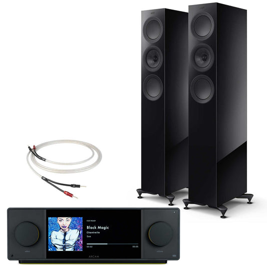 Arcam SA45 with KEF R5 Meta Gloss Black