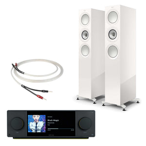 Arcam SA45 with KEF R7 Meta White Gloss