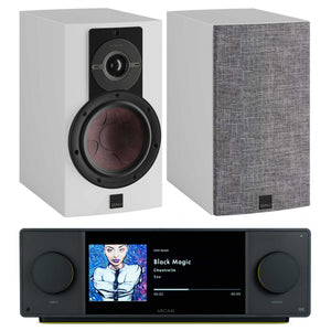 Arcam SA45 with Dali Rubikore 2 White High Gloss