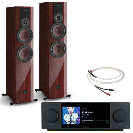 Arcam SA45 with Dali Rubikore 6 Maroon High Gloss