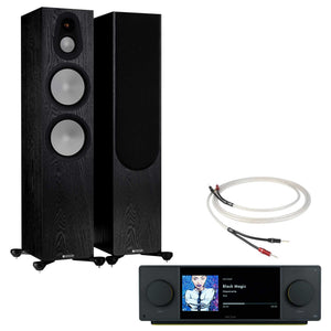 Arcam SA45 with Monitor Audio Silver 500 Black Oak