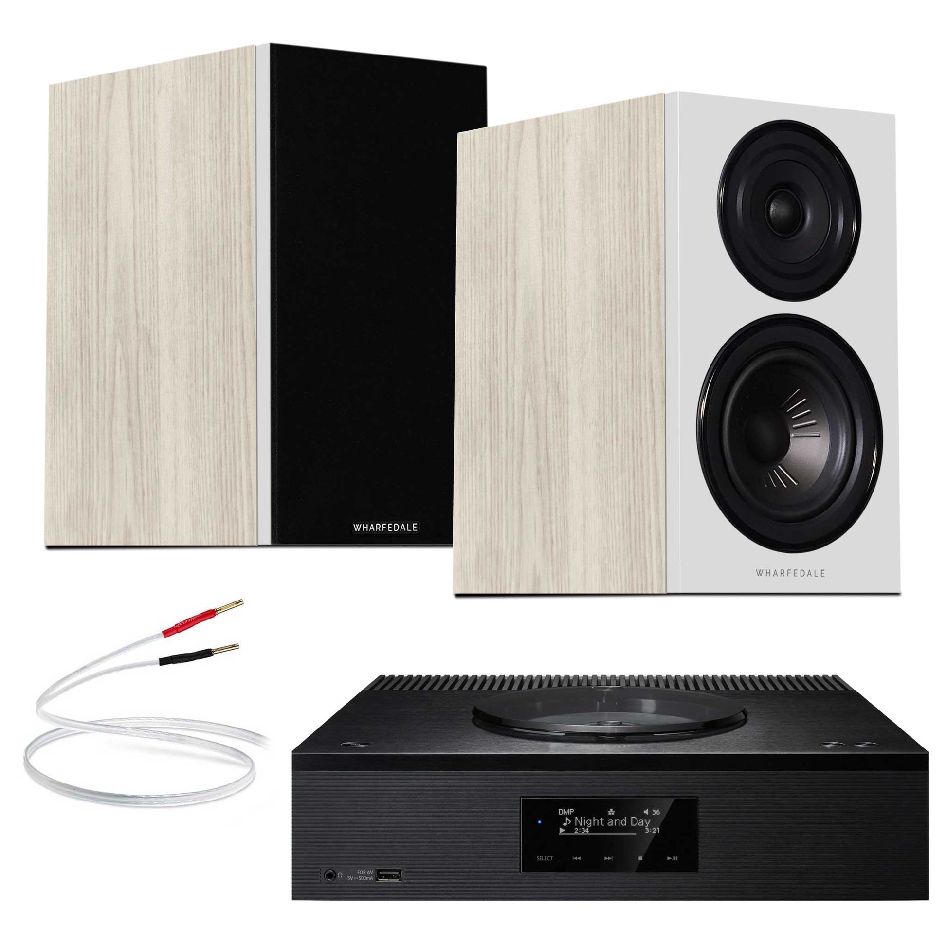 Technics SA-C600 Black with Warfedale Diamond 12.1 Light Oak
