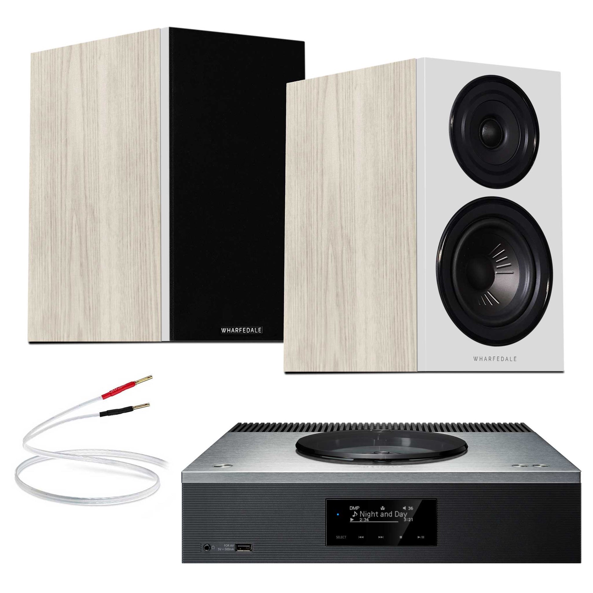 Technics SA-C600 Silver with Warfedale Diamond 12.1 Light Oak