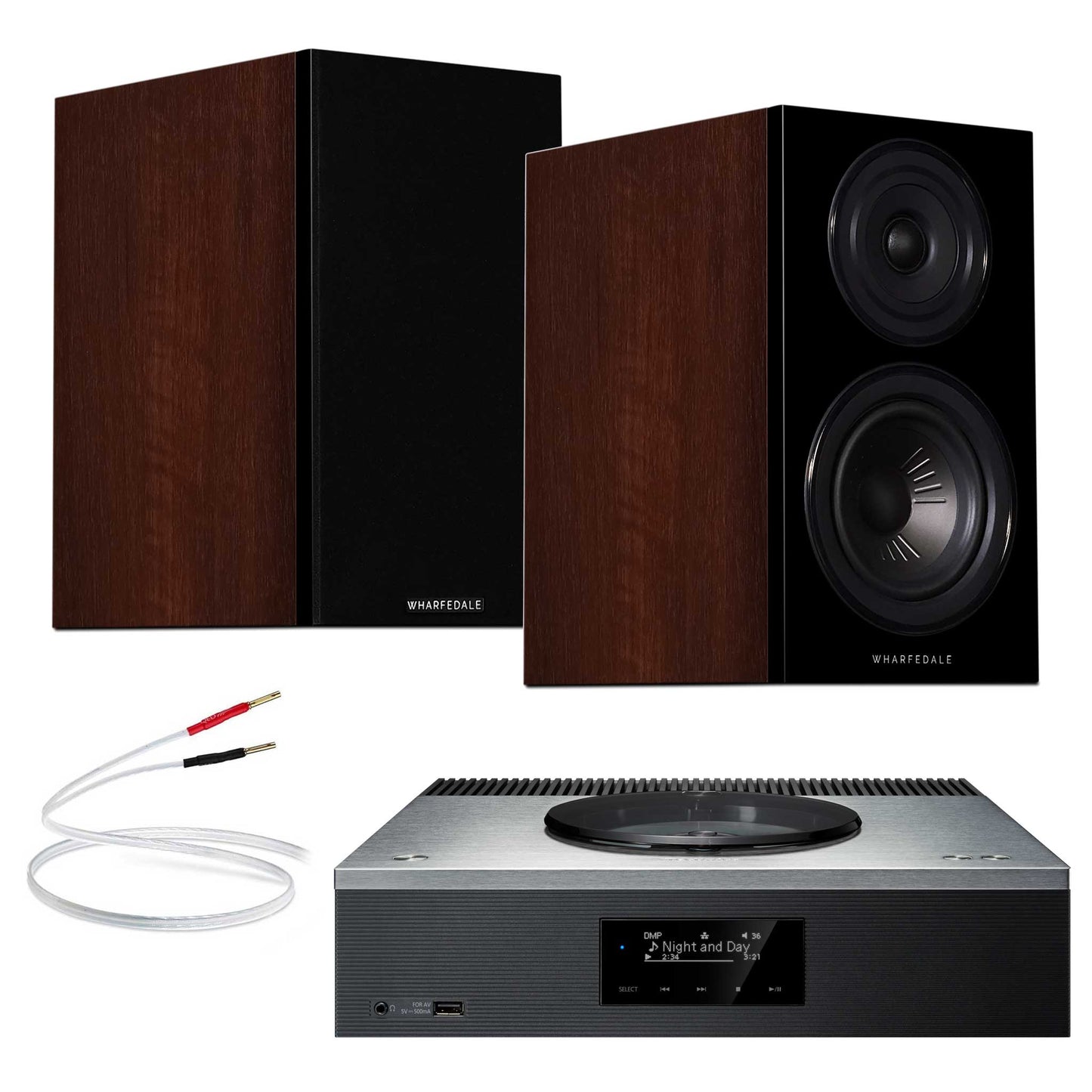 Technics SA-C600 Silver with Warfedale Diamond 12.1 Walnut