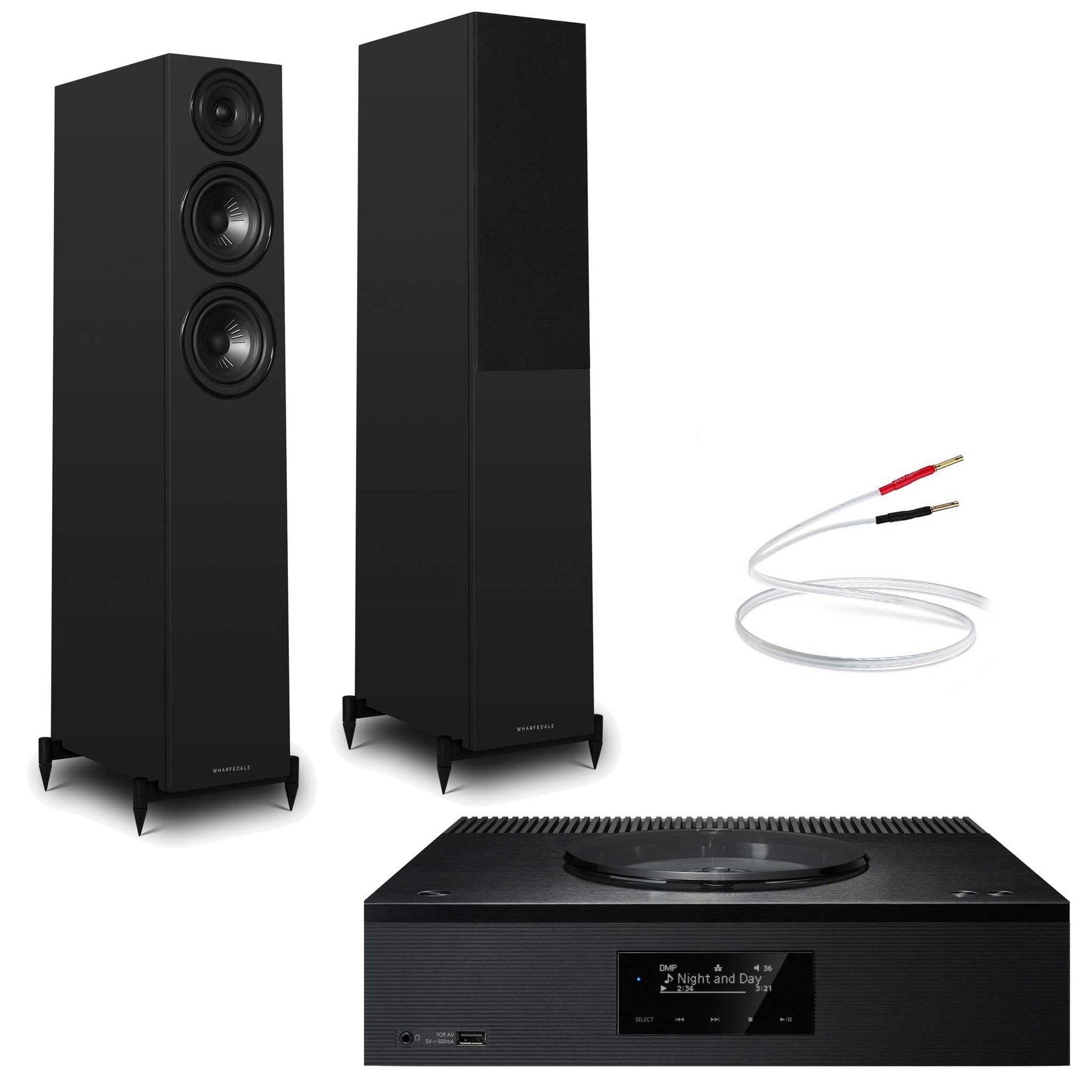 Technics SA-C600 Black with Warfedale Diamond 12.3i Black