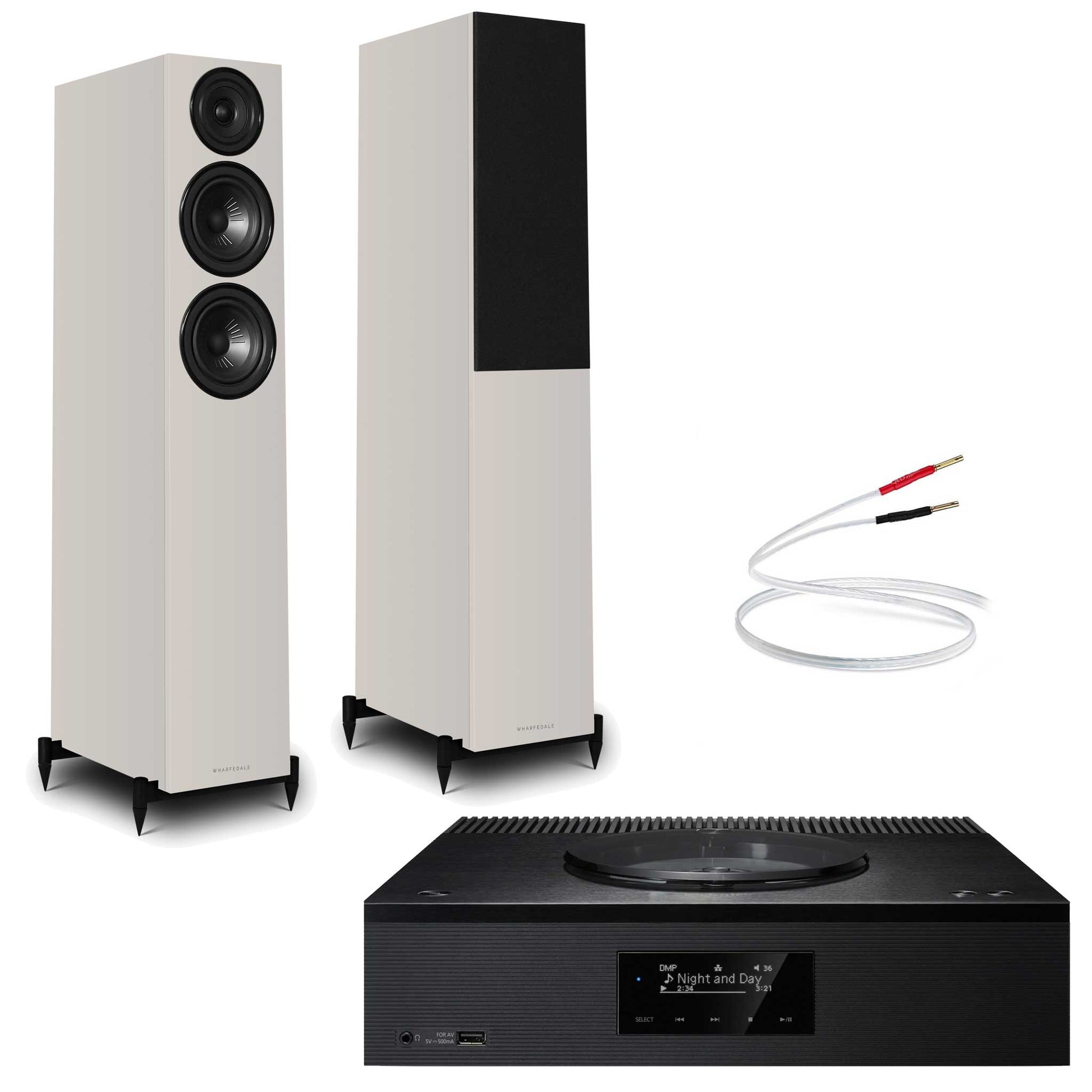Technics SA-C600 Black with Warfedale Diamond 12.3i Grey