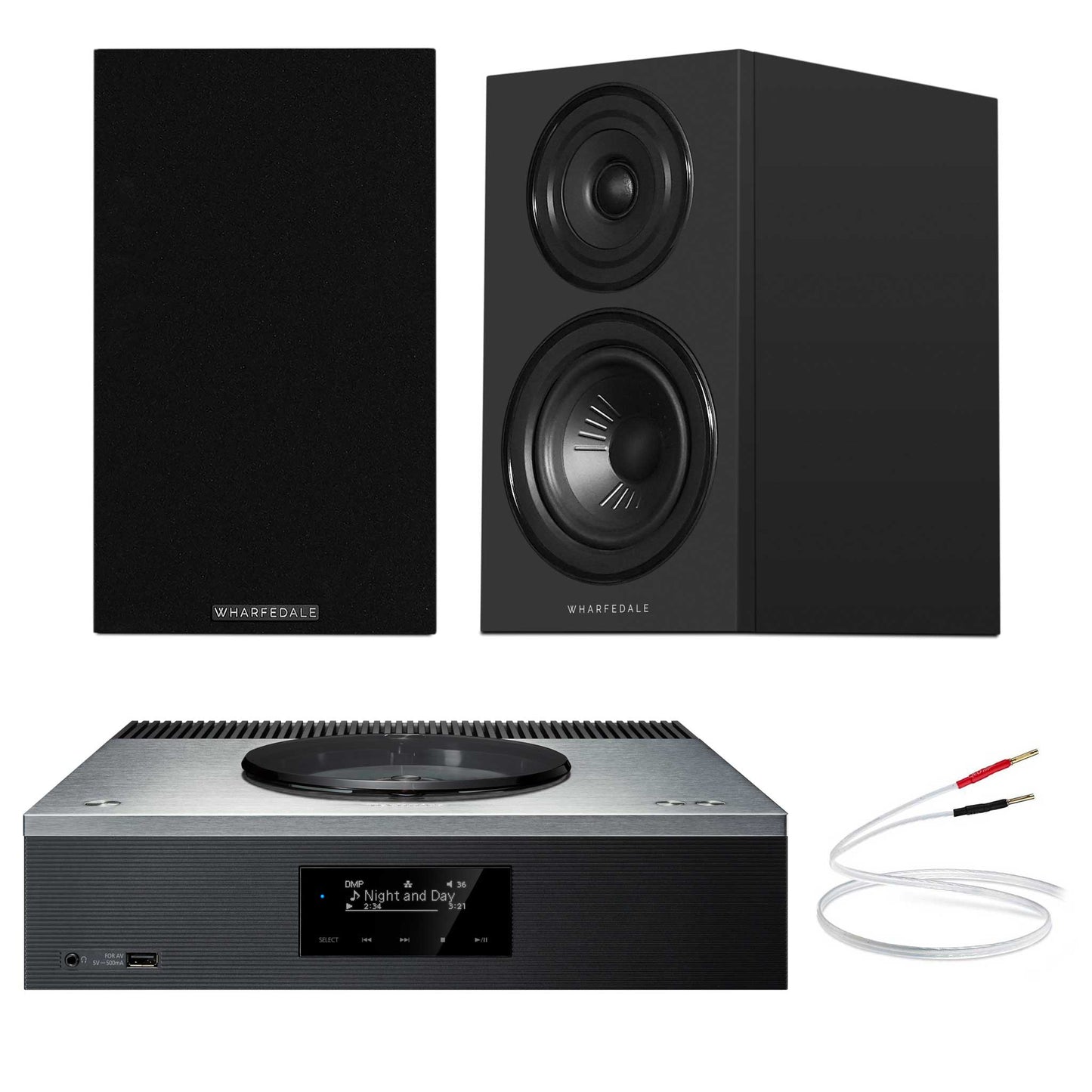 Technics SA-C600 Silver with Warfedale Diamond 12.1 Black