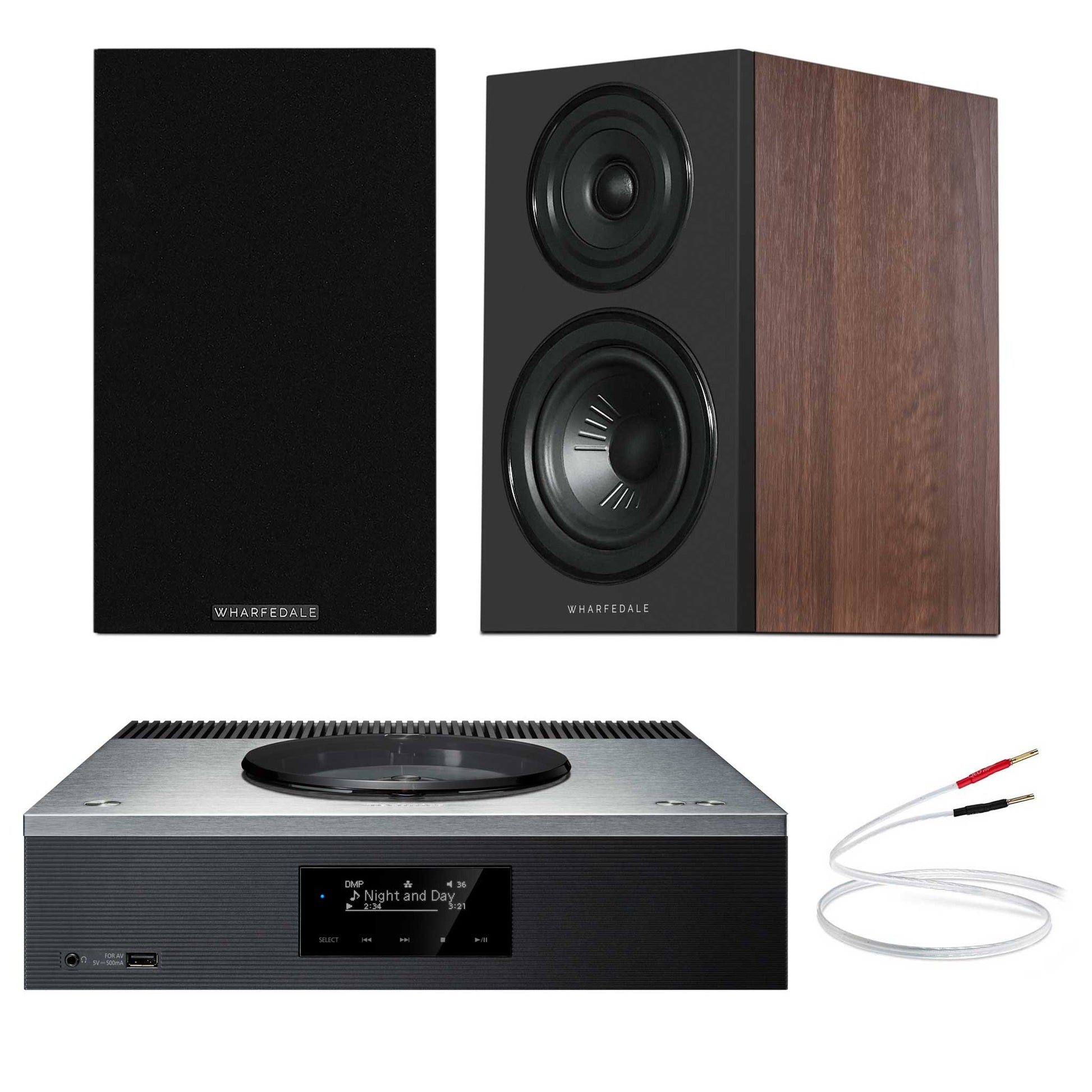 Technics SA-C600 Silver with Warfedale Diamond 12.1 Walnut