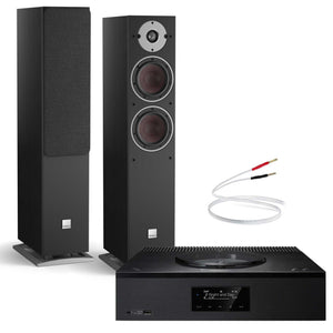 Technics SA-C600 Black with Dali Oberon 5 Black Ash