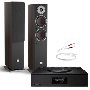 Technics SA-C600 Black with Dali Oberon 5 Dark Walnut